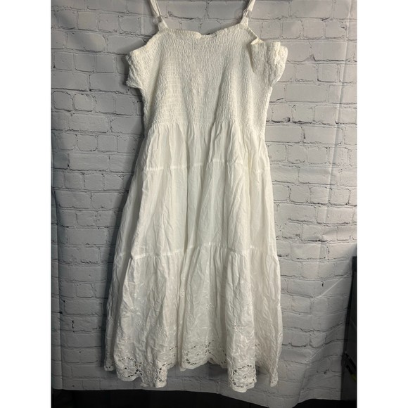 Women's Ashley Stewart Tiered Ruffle Midi Plus Dress. SZ 1X. - Picture 2 of 3